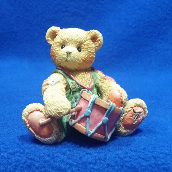 Vintage Cherished Teddies Ronnie I'll Play My Drum For You 912905 Nativity - Picture 2 of 10